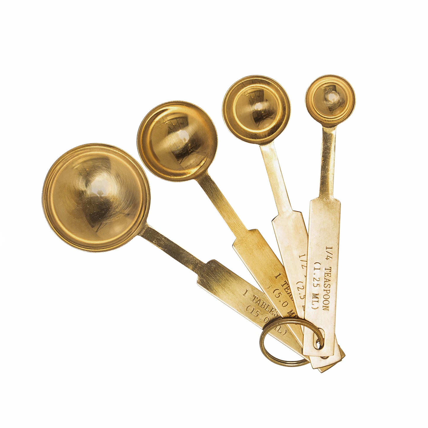 Gold Measuring Spoons - 4 Set