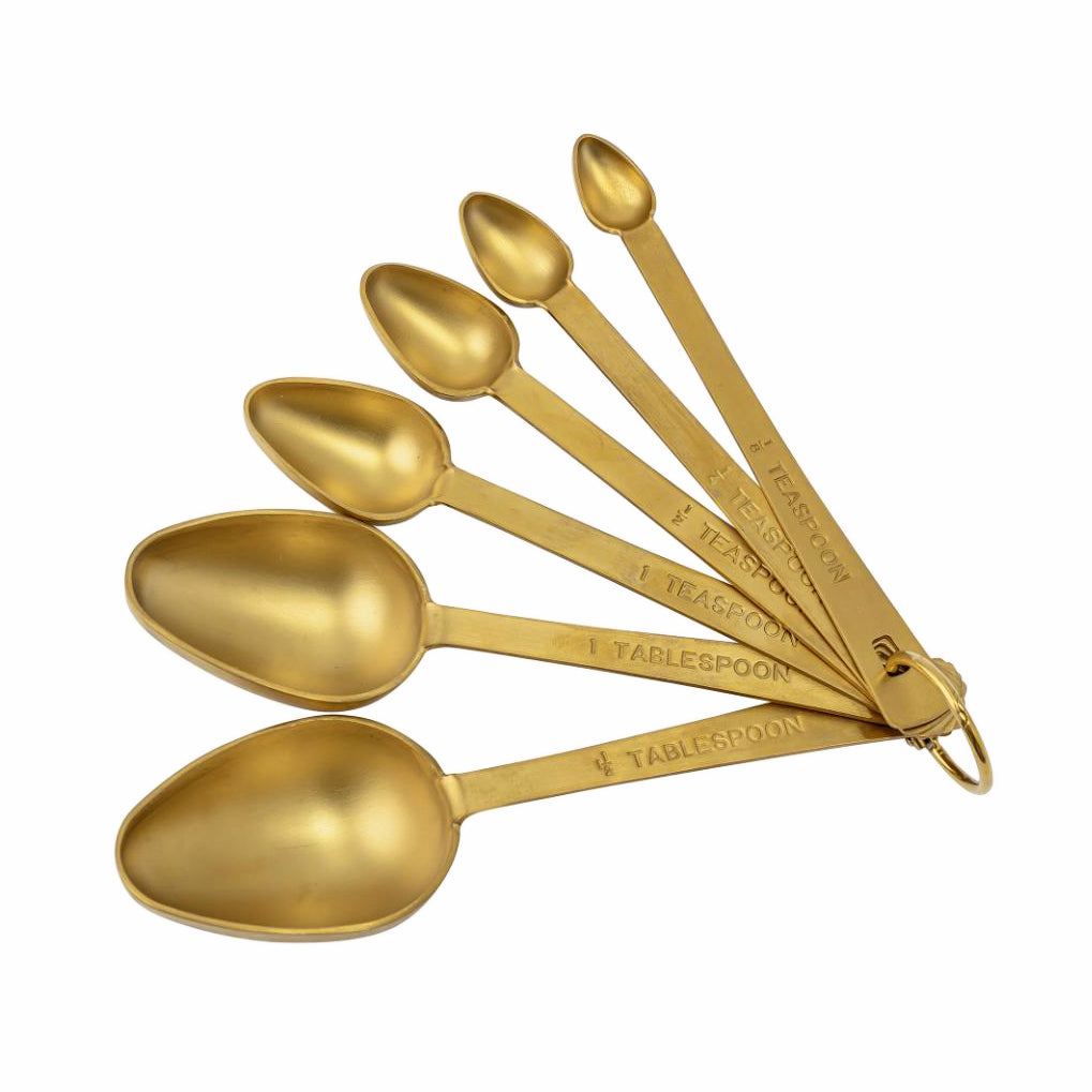 Gold Measuring Spoons - 6 Set