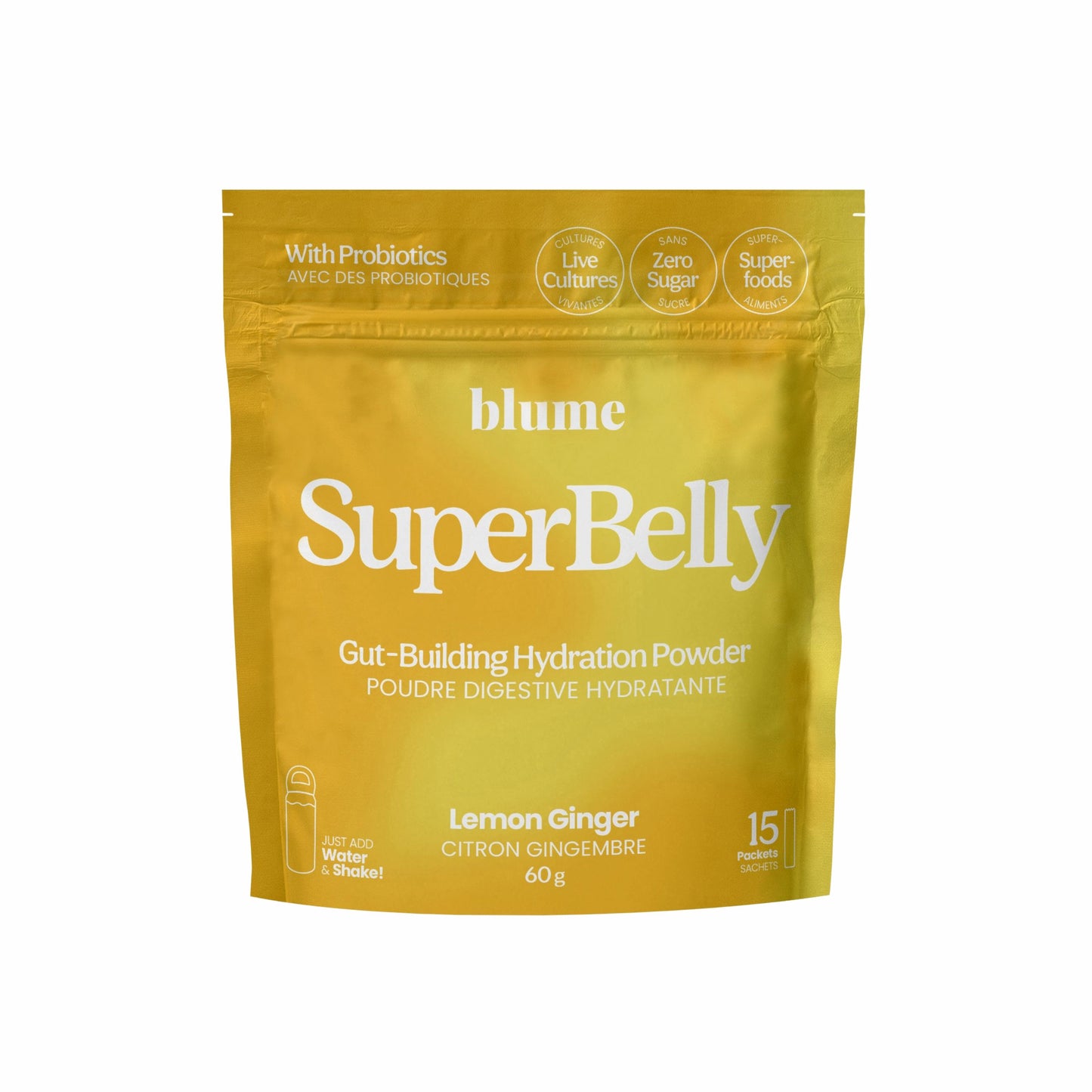 SuperBelly Gut-Building Hydration Powder - Lemon Ginger