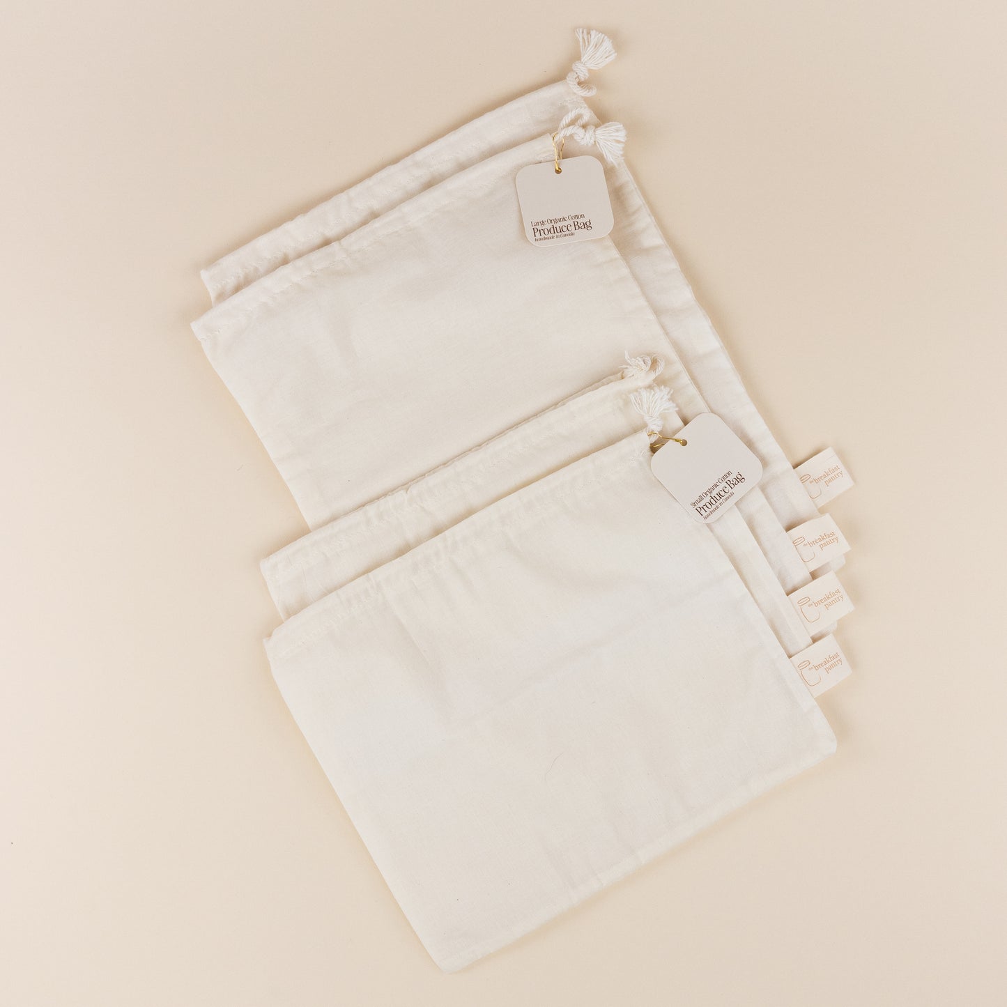 Zero Waste Organic Cotton Bulk Bag Set (4 Bags)
