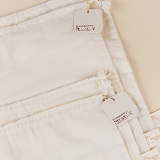 Zero Waste Organic Cotton Bulk Bag Set (4 Bags)