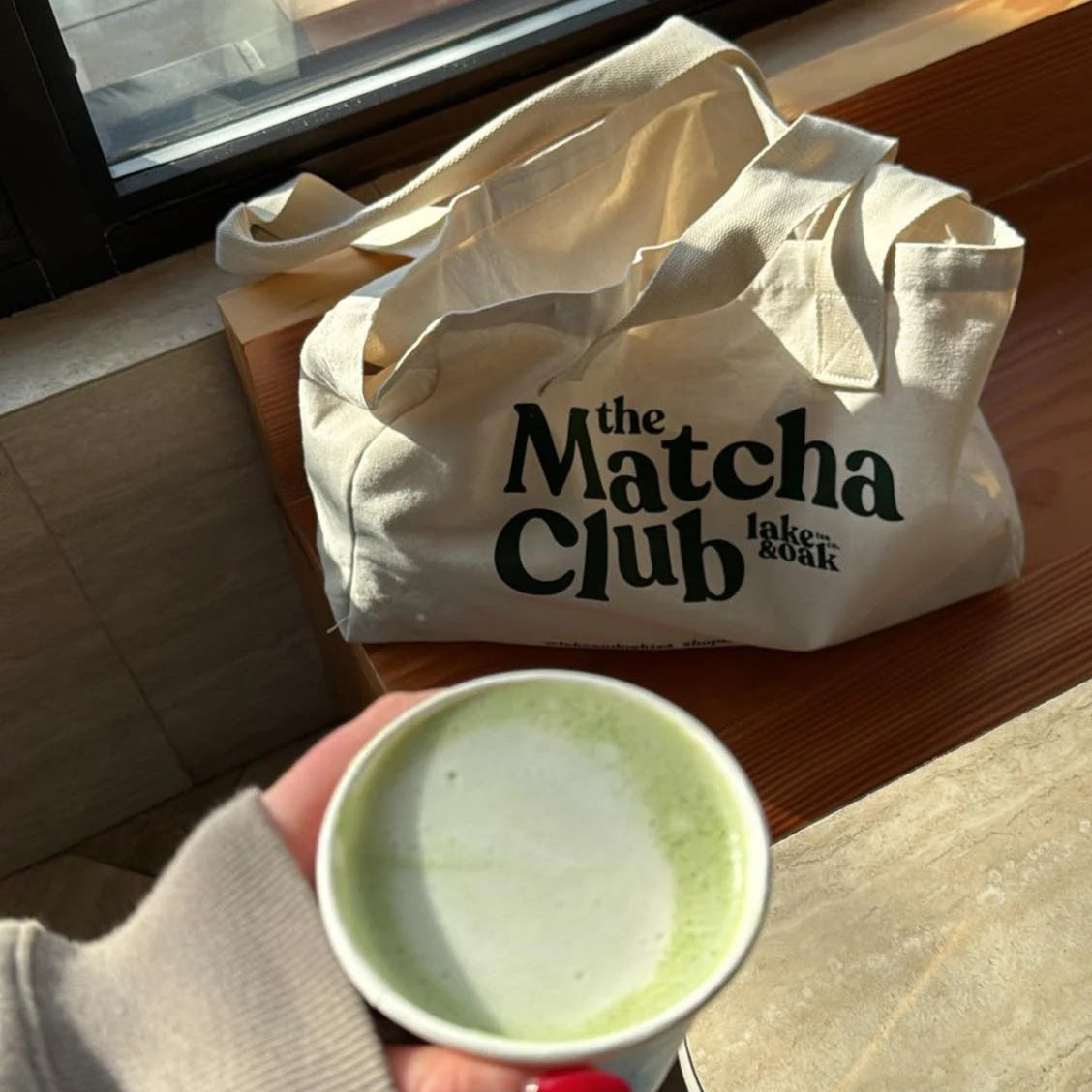 Lake & Oak The Matcha Club Tote Lifestyle 2