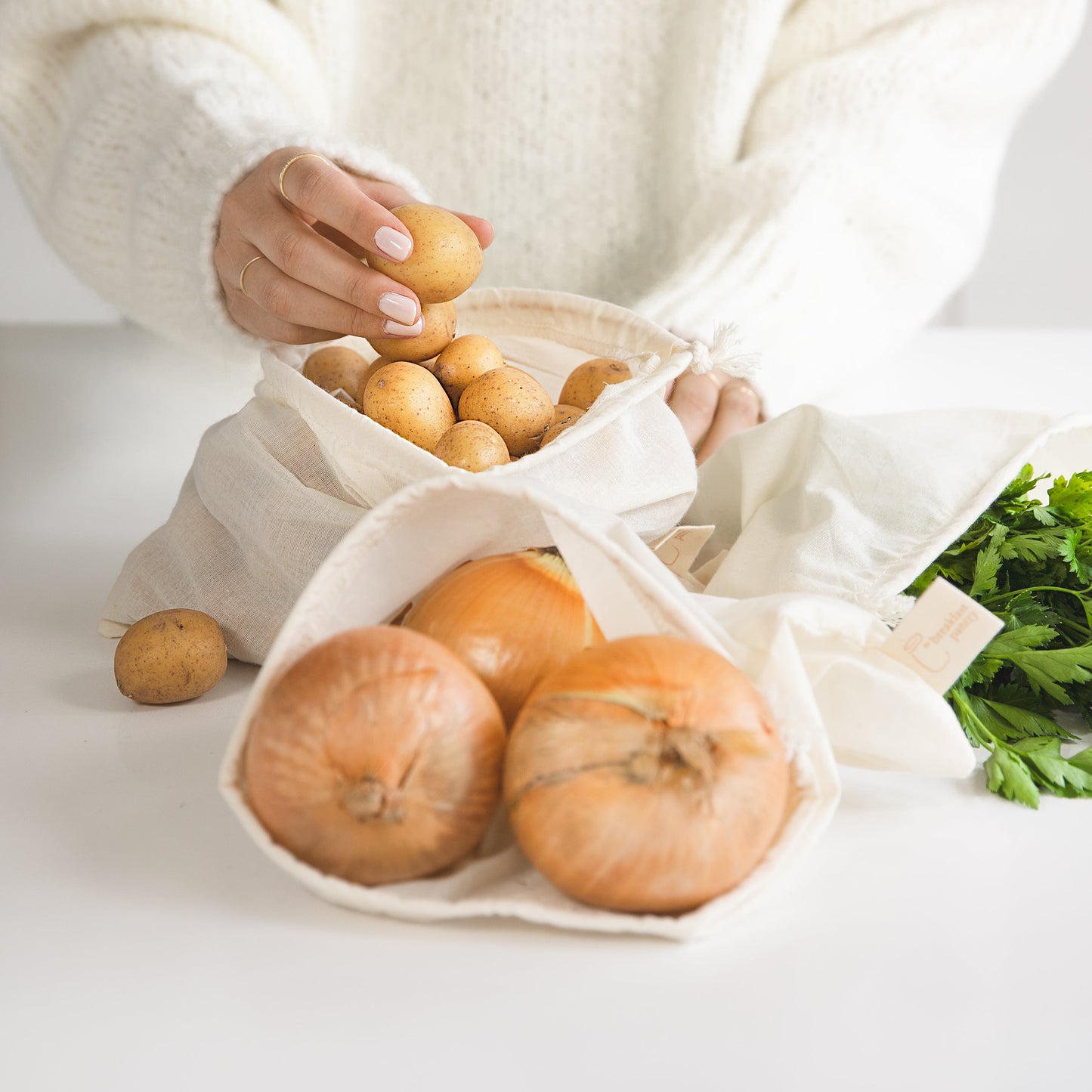 The Breakfast Pantry Zero Waste Bulk Shopping Set (4 bags) Lifestyle