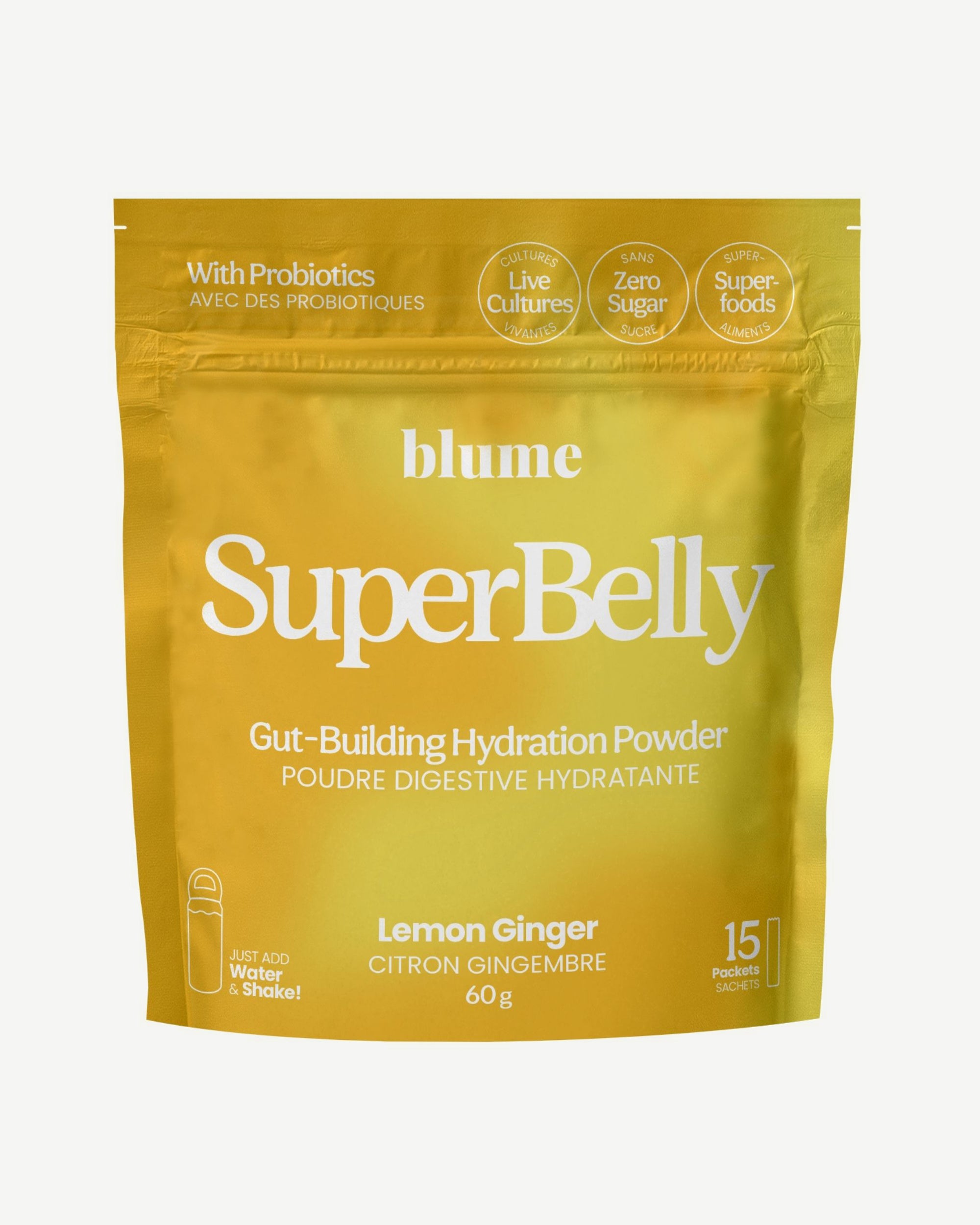 SuperBelly Gut-Building Hydration Powder - Lemon Ginger