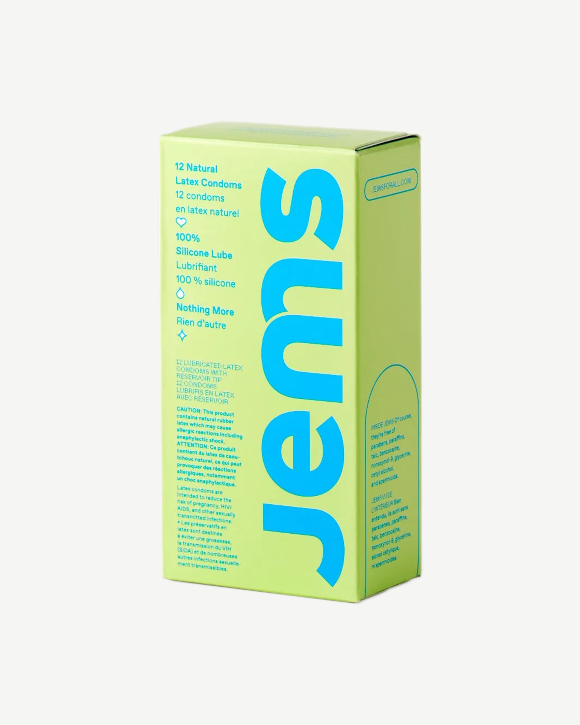 Jems All Natural Latex Condoms - 12 Pack