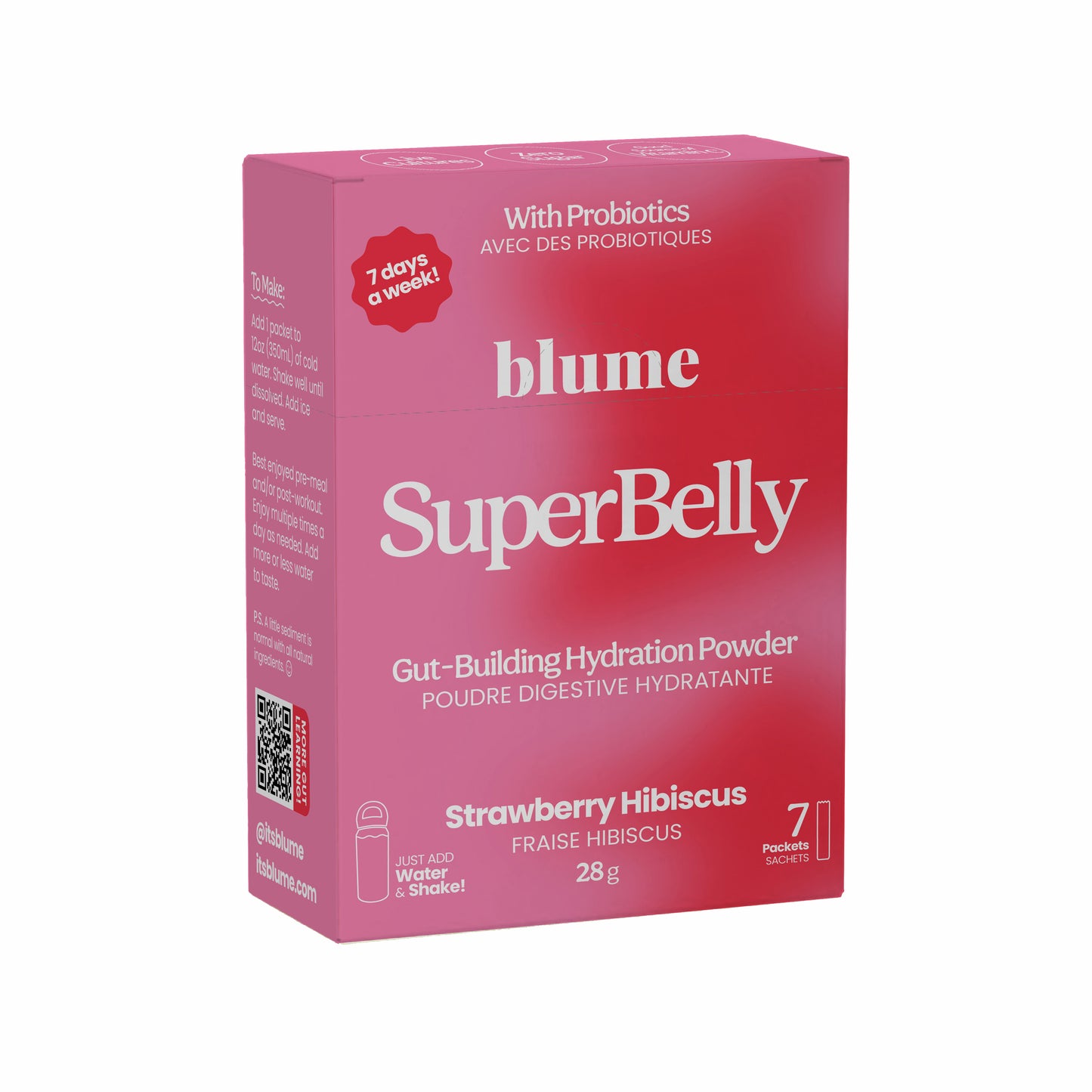 SuperBelly Gut-Building Hydration Powder - Strawberry Hibiscus