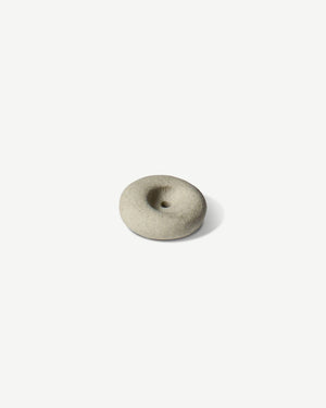 Cedar and Myrrh Mini Light Grey Ceramic Pebble Incense Holder