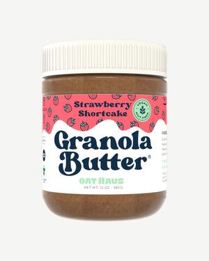 Strawberry Shortcake Granola Butter (Nut-Free!)