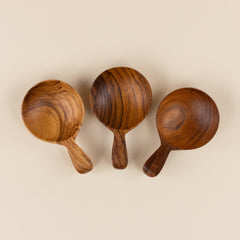 Medium Teak Wood Scoops - 1 Tbsp (Single or Set of 3)