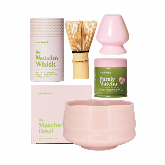 The Purely Matcha Set 2.0 (Pink Bowl)
