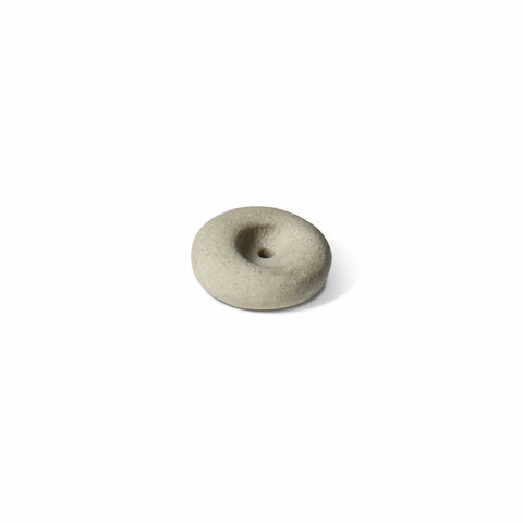 Mini Light Grey Ceramic Pebble Incense Holder