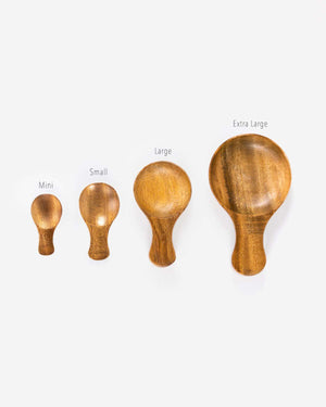 Extra Large Acacia Wood Scoops (Single or Set of 3)