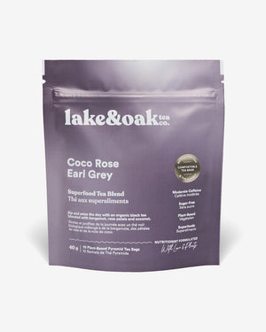Lake & Oak Coco Rose Earl Grey Tea (Pyramid Bags)