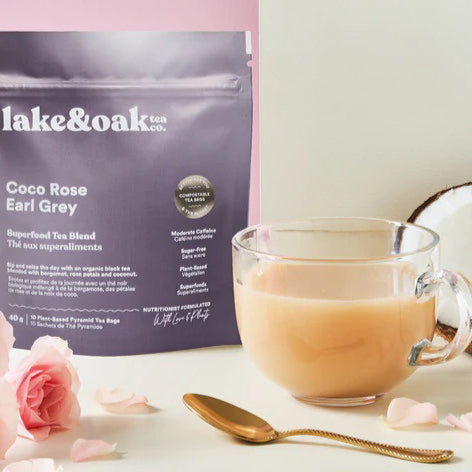 Lake & Oak Coco Rose Earl Grey Tea (Pyramid Bags) Lifestyle