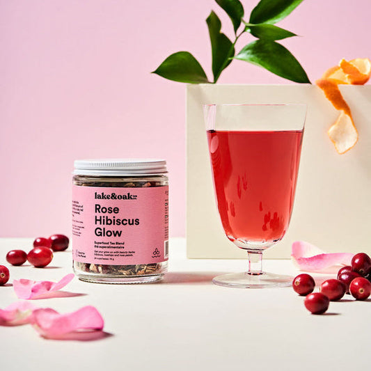 Lake & Oak Organic Rose Schisandra Glow Tea Lifestyle