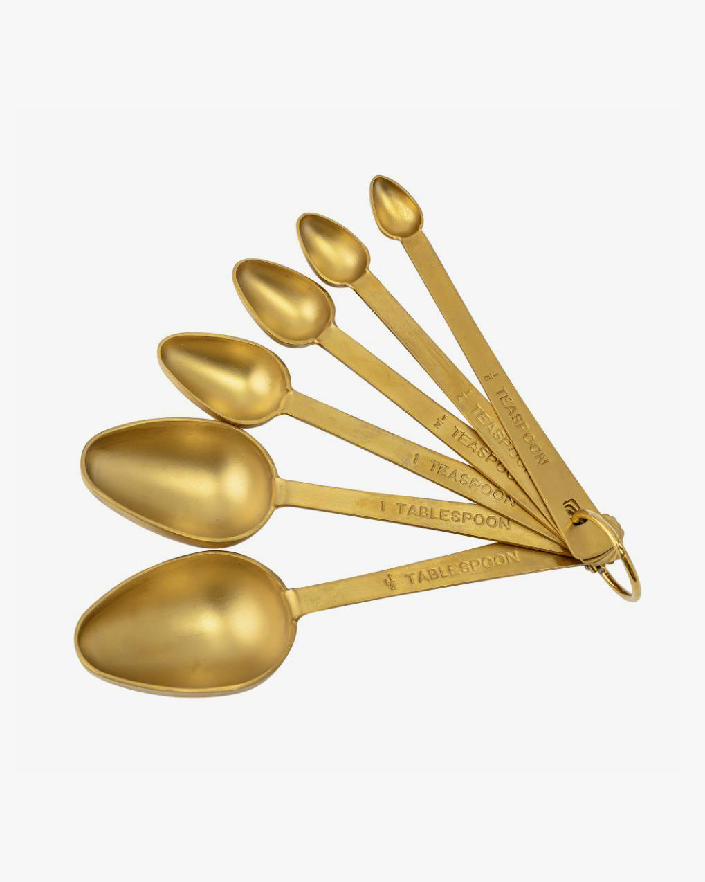 Gold Measuring Spoons - 6 Set