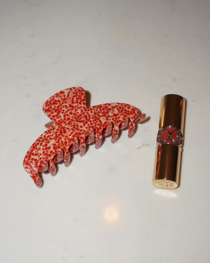 Candy Cane Red Claw Clip